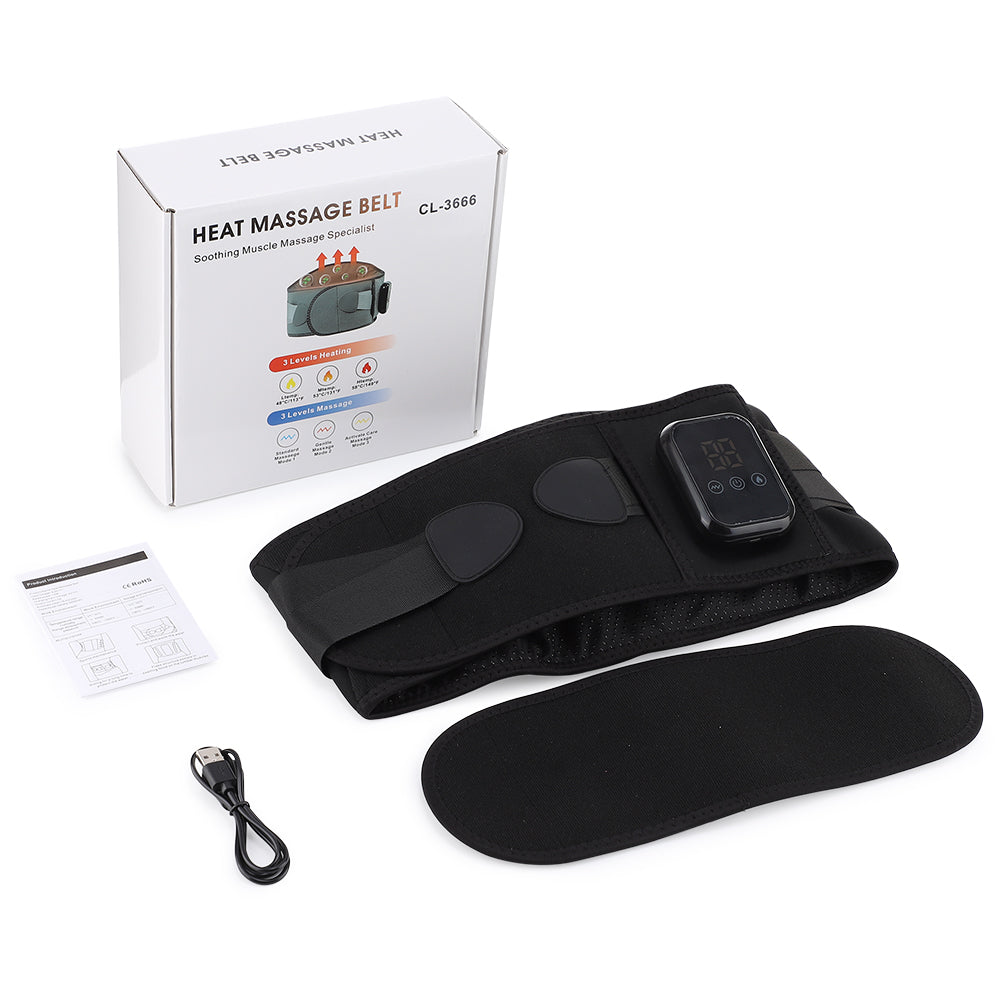 Ceinture chauffante lombaire Zenova Ceinture Pro — Soulagement du dos en 15 min | Sans fil · Massage vibrant · 3 niveaux